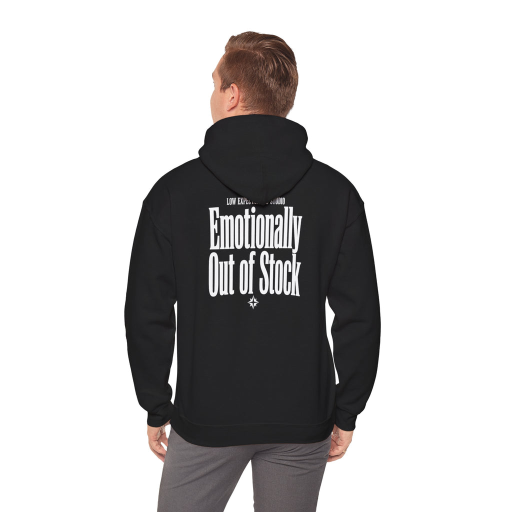 'Emotionally Out of Stock' Embroidered Hoodie